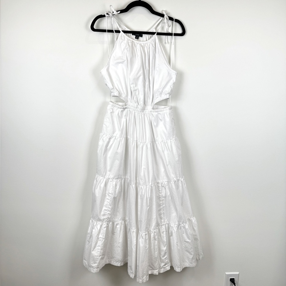 J.Crew White Harbor Side-cutout Dress Size S - Picture 4 of 8